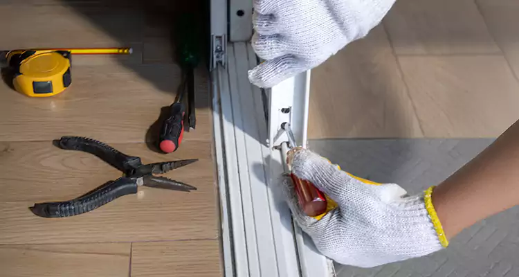 Backyard Sliding Door Track Repair in Pompano Beach, FL
